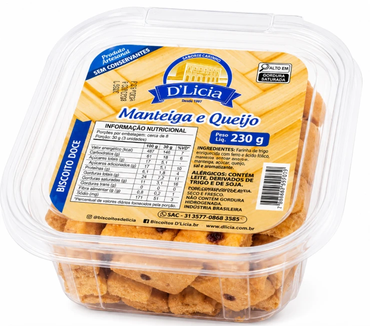 Biscoito Dlicia Salgado Manteigado Queijo 230g