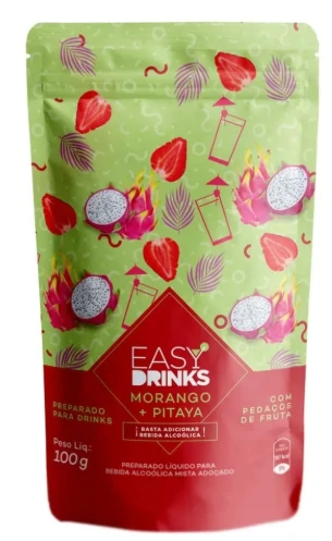 Preparo Easy Drinks 100g Morango + Pitaya