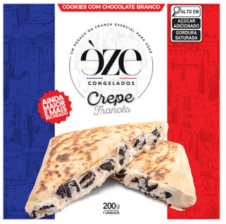 Crepe Eze Cookies Com Chocolate Branco 240g