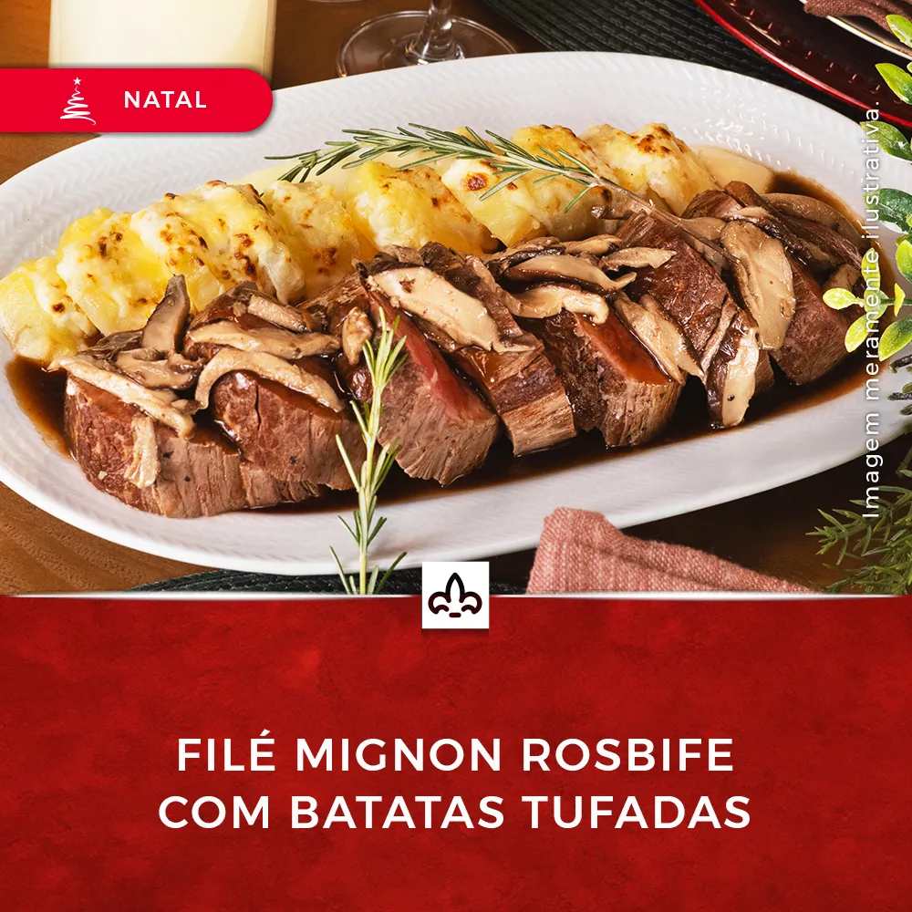 Filé Mignon Rosbife com Batatas Trufadas 1kg Natal