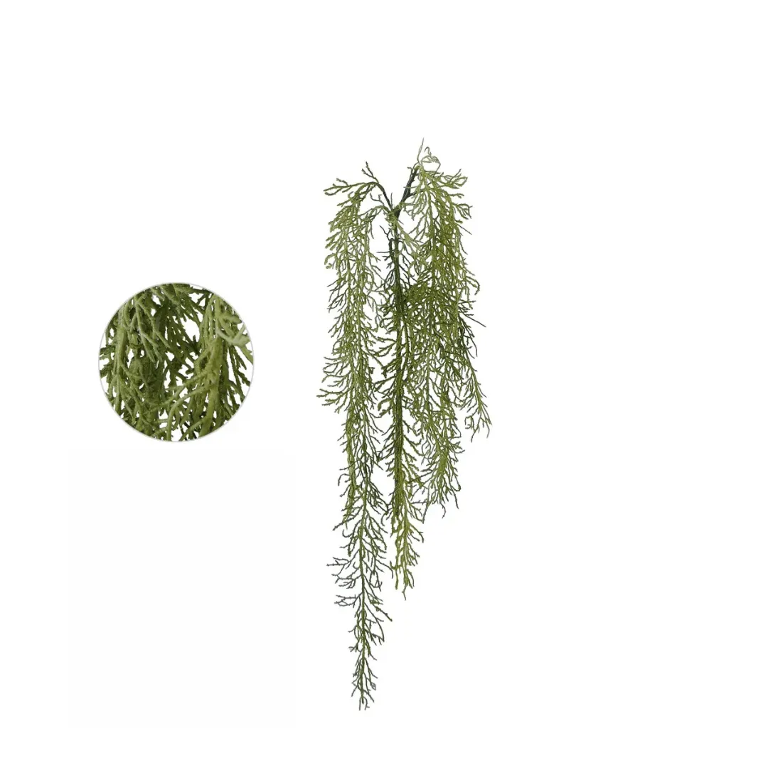 Folha Grass Pendurar C Print Plastico X9 Verde 90Cm