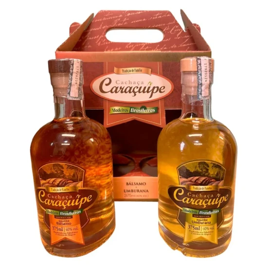 Pack Cachaca Caracuipe 375ml Balsamo Umburana