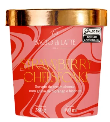 Picole Bacio Di Latte Strawberry Cheesecake 490ml