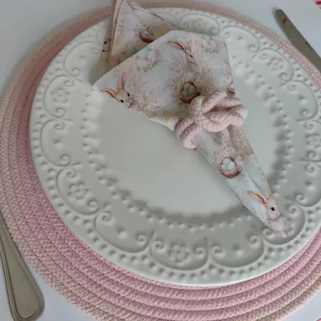 Porta Guardanapo Auguri Casa Corda Naval Pink