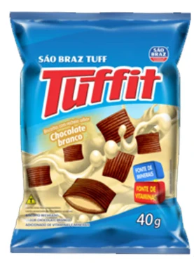 Mini Biscoito Tufs Chocolate Branco 40g