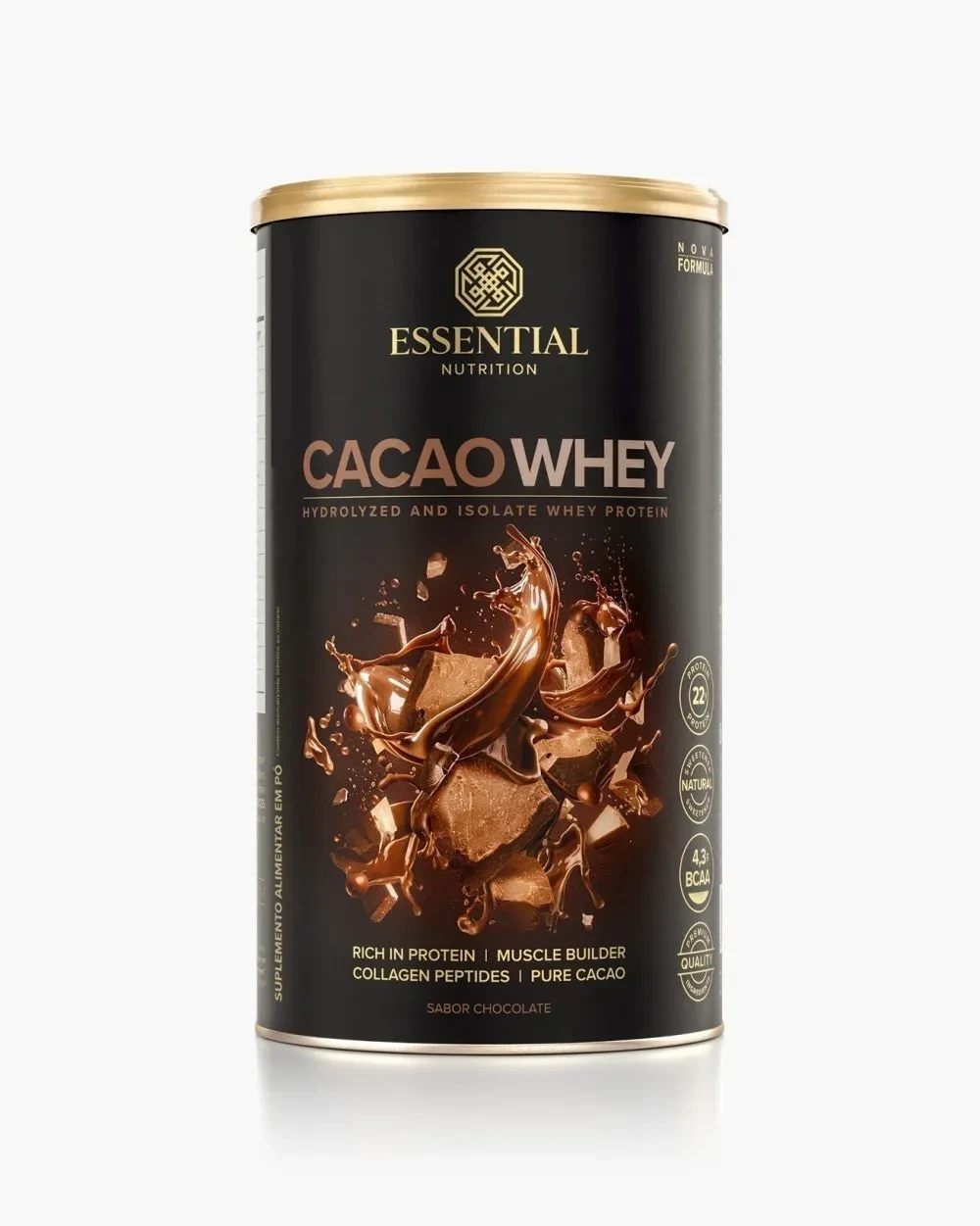 Whey Essential Nutrition 840g Cacao Lata 30Ds