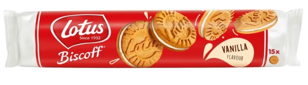 Biscoito Lotus Biscoff Recheado Baunilha 150g