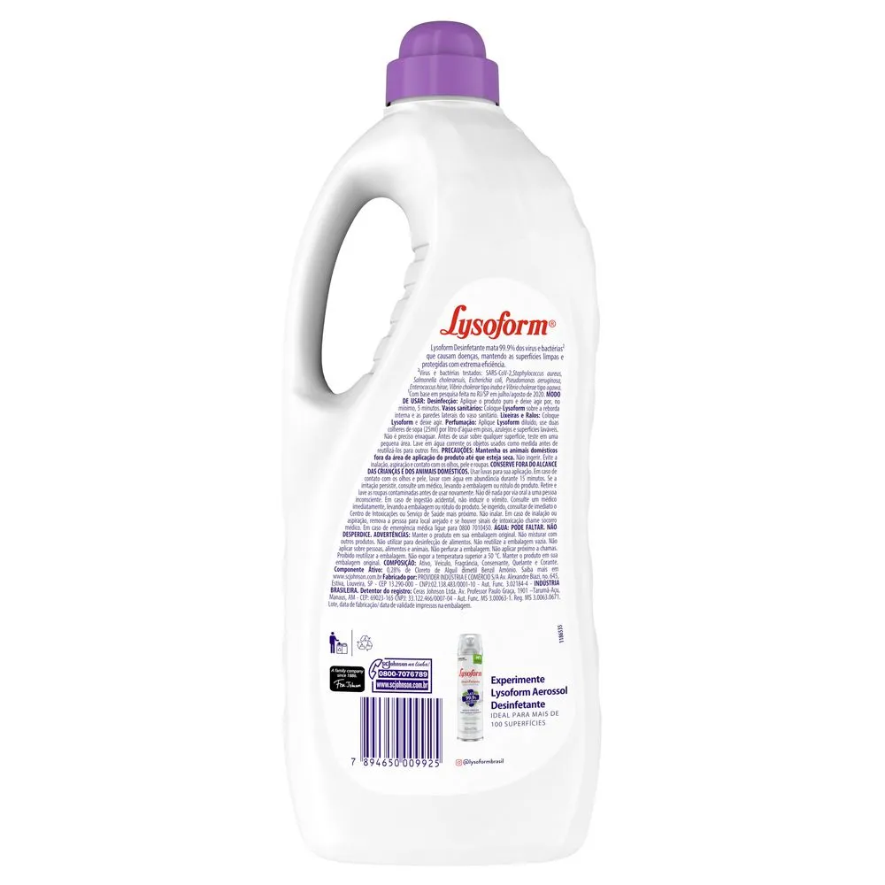 Desinfetante Uso Geral Lavanda Lysoform Frasco 2l