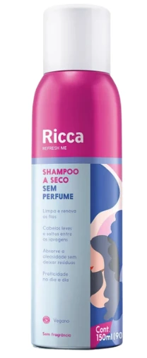 Shampoo Ricca A Seco Sem Perfume 150ml
