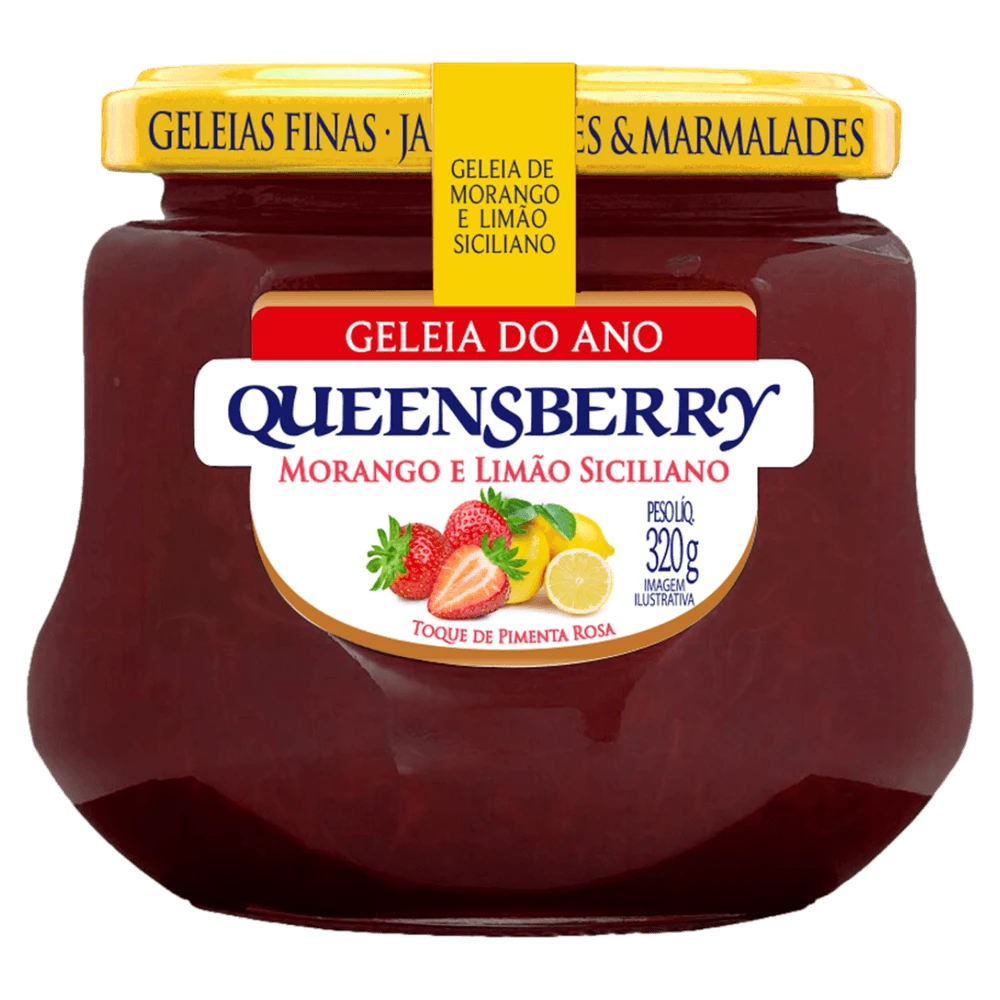 Geleia do Ano Queensberry Morango com Laranja 320g