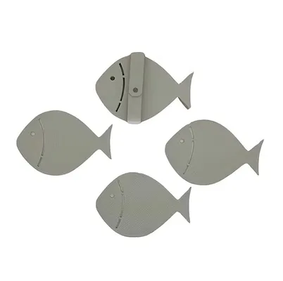 Jg Porta Copos Auguri 6Pcs Pesce Off White