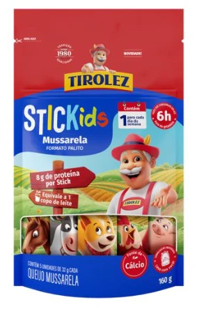 Queijo Mussarela Tirolez Stick Kids 160g