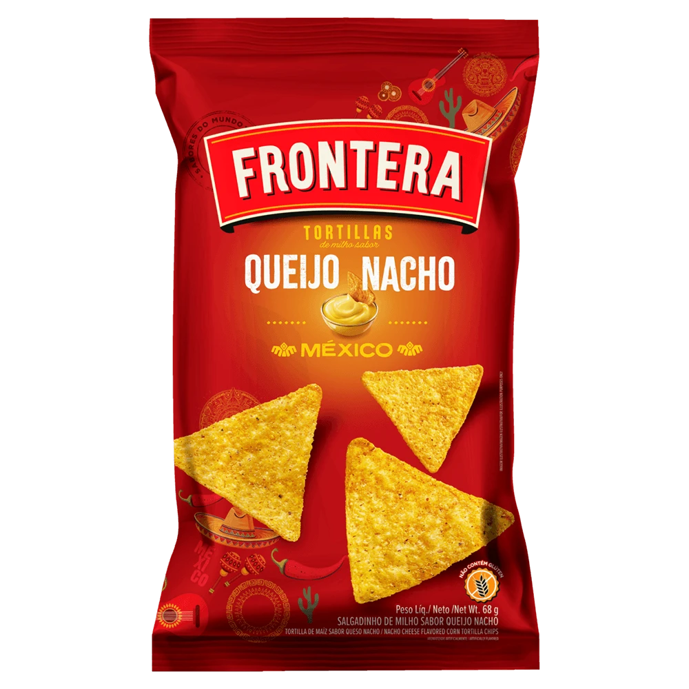 Chips Frontera Tortilha de Queijo Nacho Mexico 68g
