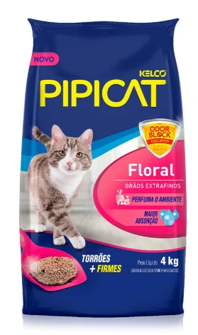 Areia Higienica Pipicat Floral 4kg