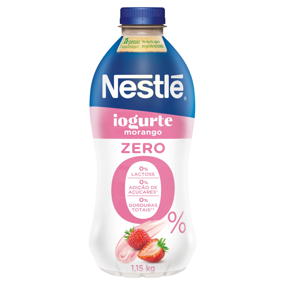 Iogurte Nestle Desnatado 1150g Morango Zero Lactose