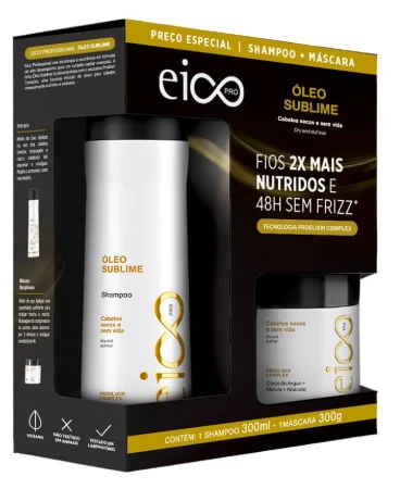 Kit Shampoo 300ml + Mascara 300g Eico Oleo Sublime