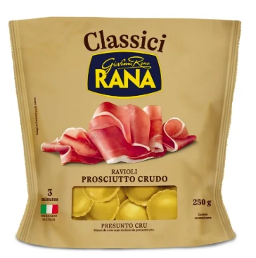 Massa Rana Ravioli Presunto Cru 250g