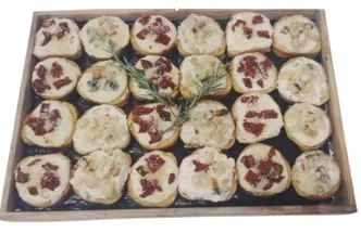 Bruschettas De Tomate Seco e De Gorgonzola Croc Und