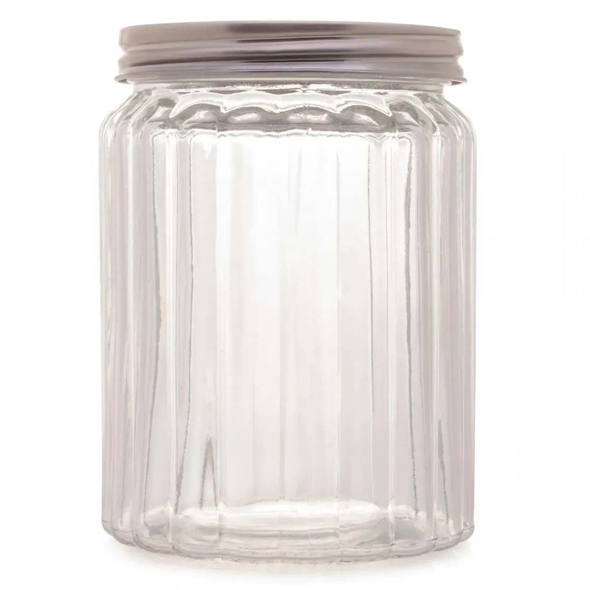 Porta Mantimento Lyor Vidro Lapidado Tampa Inox 500Ml
