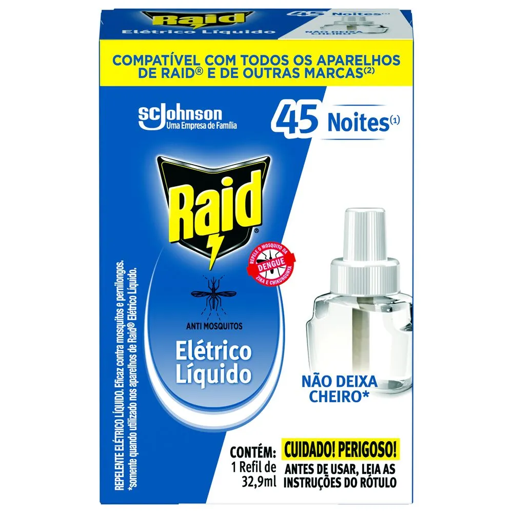 Inseticida Raid 32,9ml Elet Liq 45noites