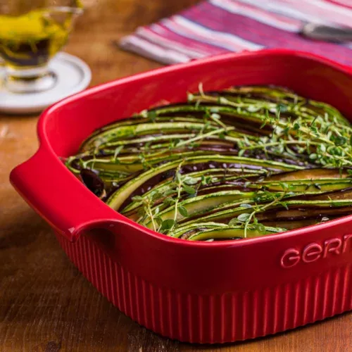 Travessa Germer Quadrada 21x21cm Vermelha