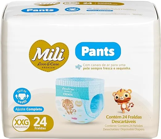 Fralda Mili 24und Lovecare Pants Jumbo XXG