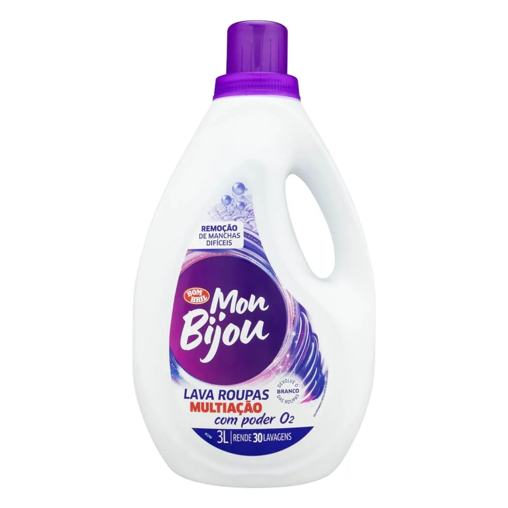 Lava Roupas Liq Mon Bijou Azul 3l