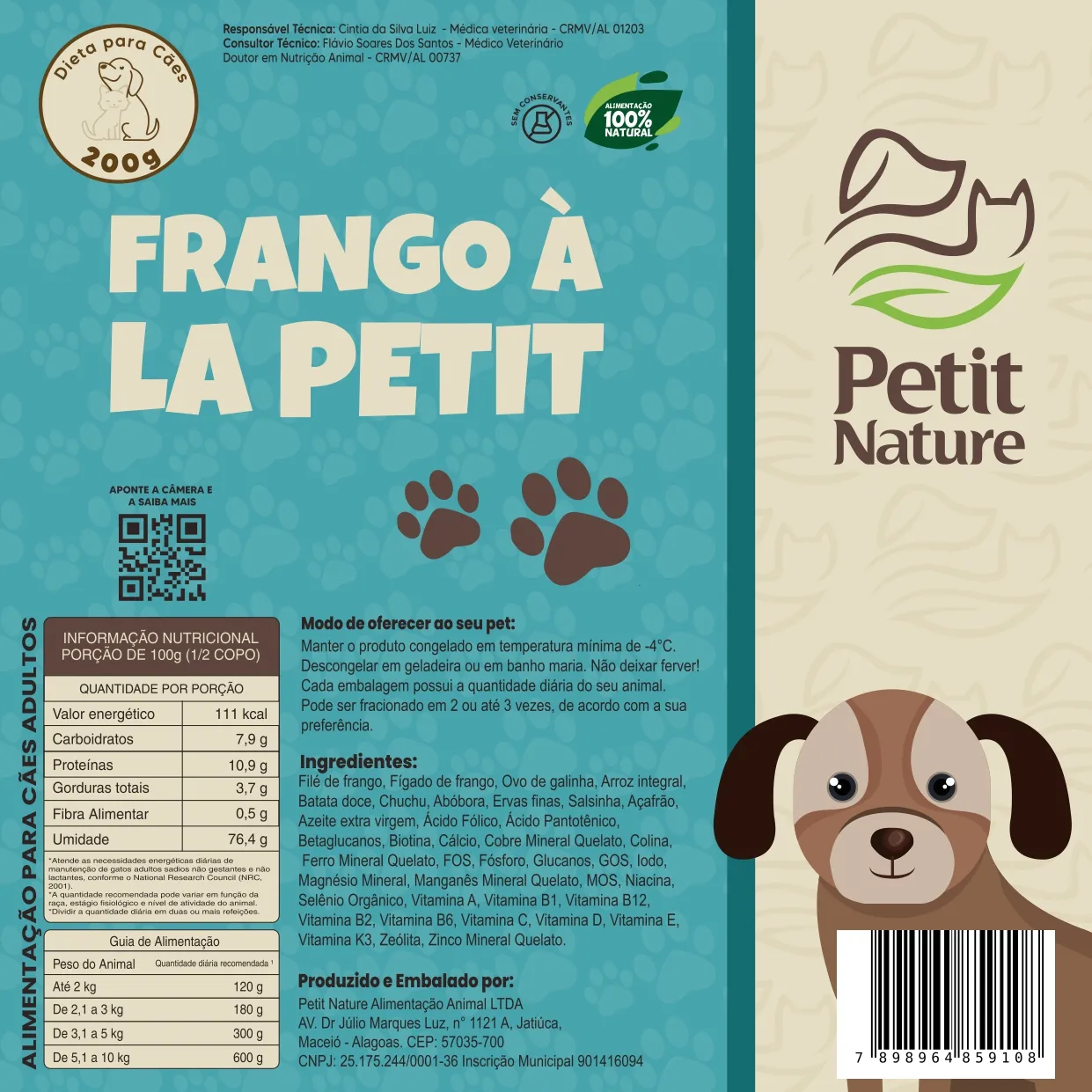 Racao Petit Nature Frango a La Petit
 200g