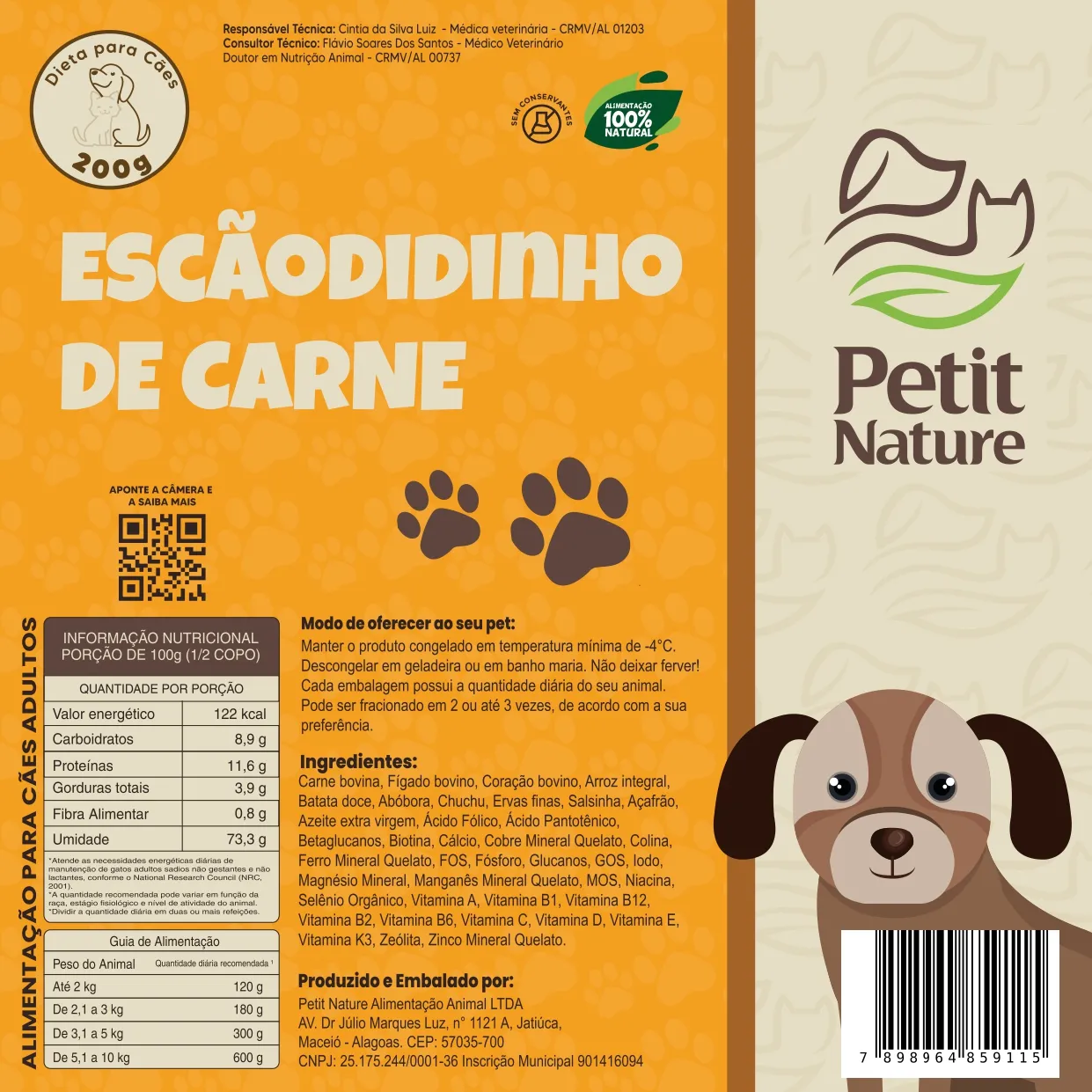 Racao Petit Nature Escaodidinho de Carne
 200g