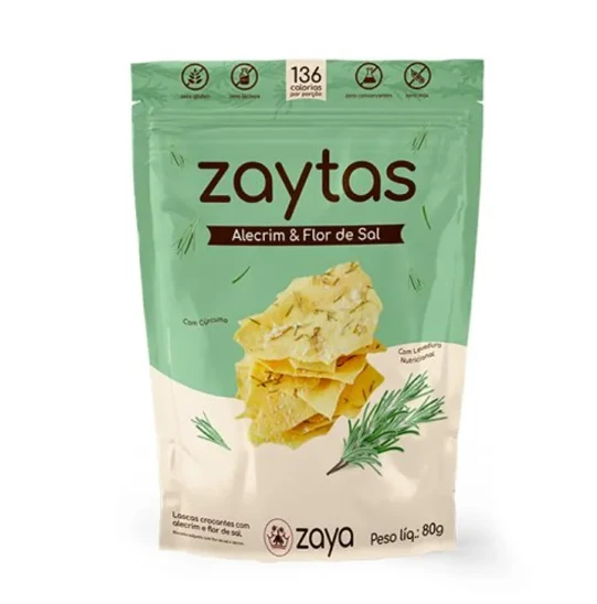 Biscoito Zaytas 80g Crocante Alecrim e Flor de Sal