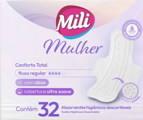 Absorv Mili Mulher 32und Conforto C/Abas