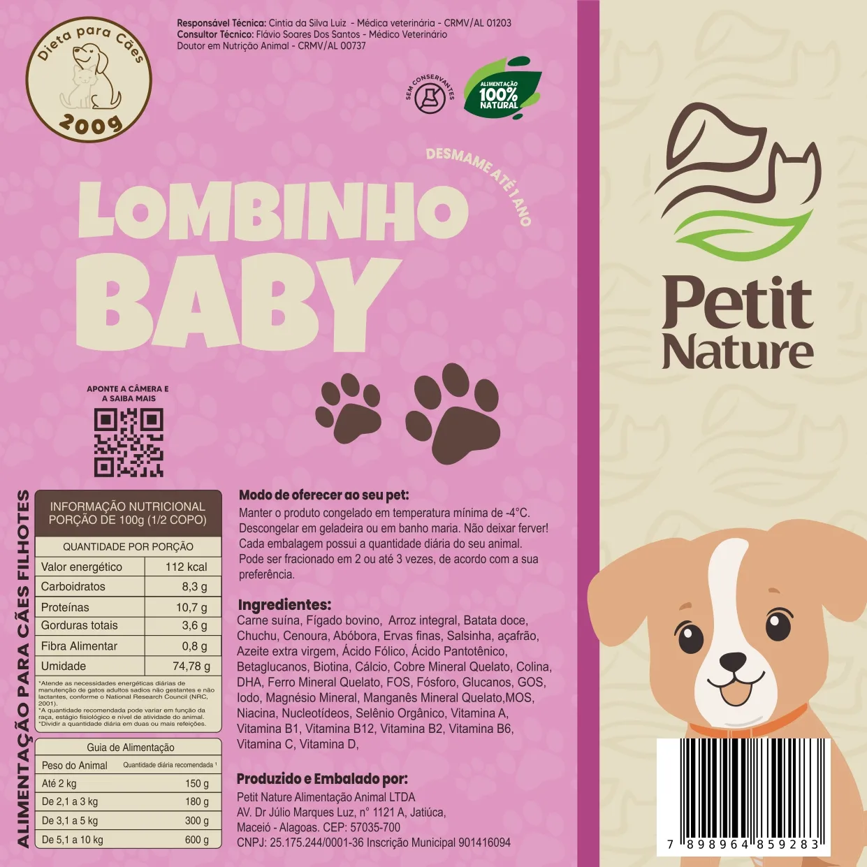 Racao Petit Nature Lombinho Baby 200g