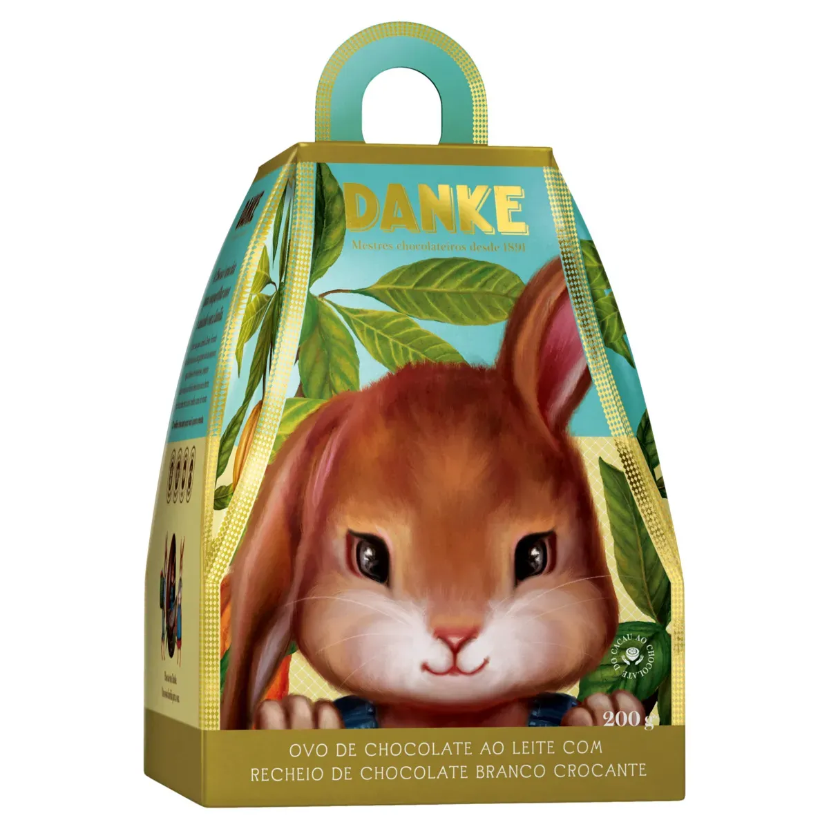 Ovo de Páscoa Danke ao leite recheio branco crocante 200g