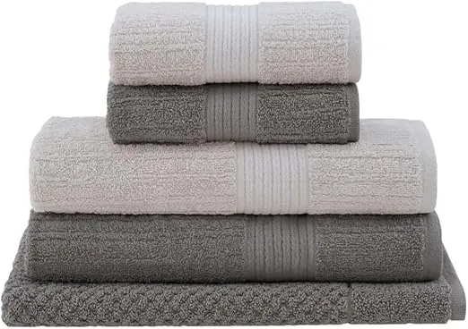 Jg Toalha Banho Buddemeyer 5pcs Fio Pent Bege
