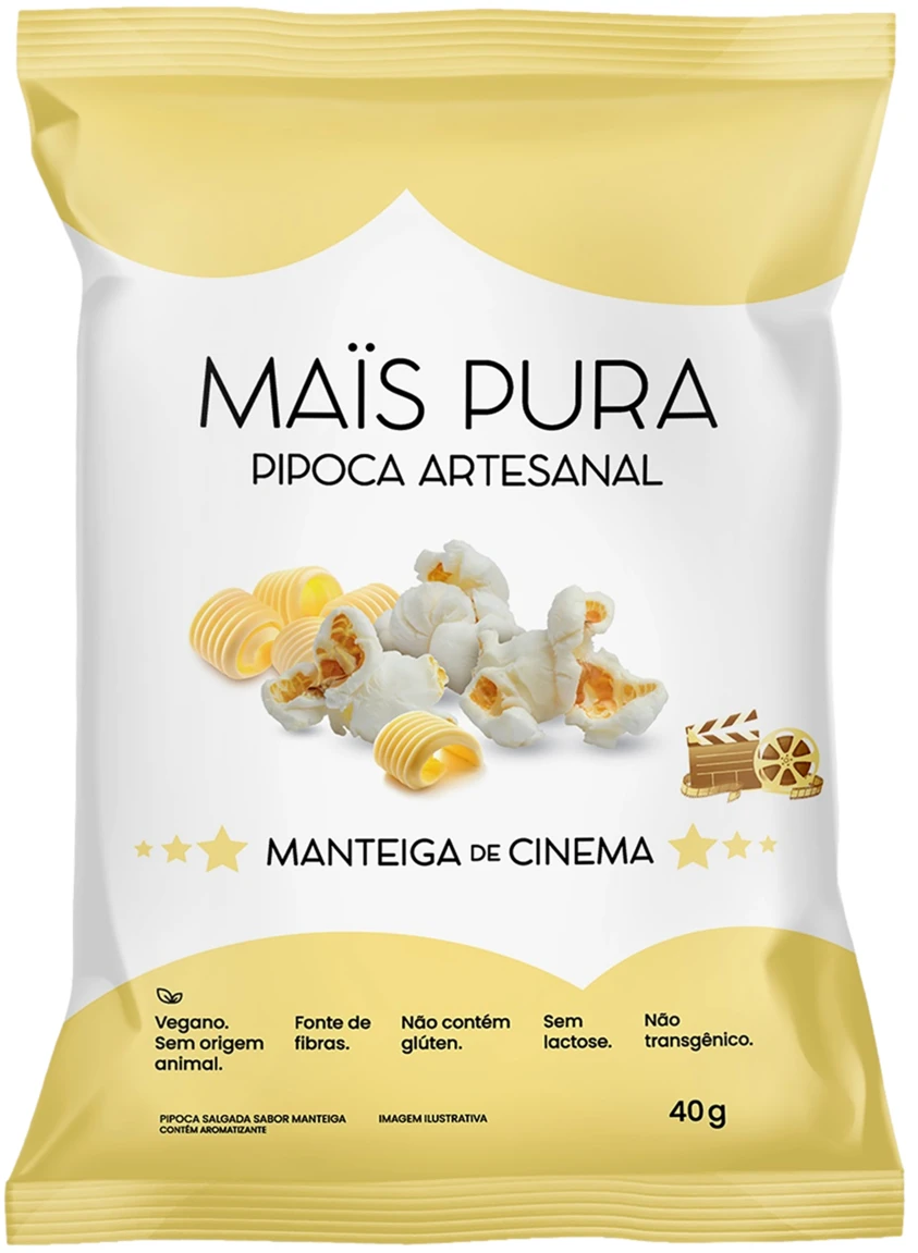 Pipoca Mais Pura Manteiga de Cinema 40g