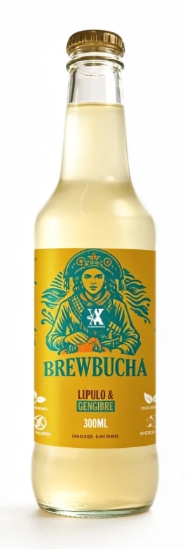 Kombucha Soucura de lúpulo e gengibre 300ml