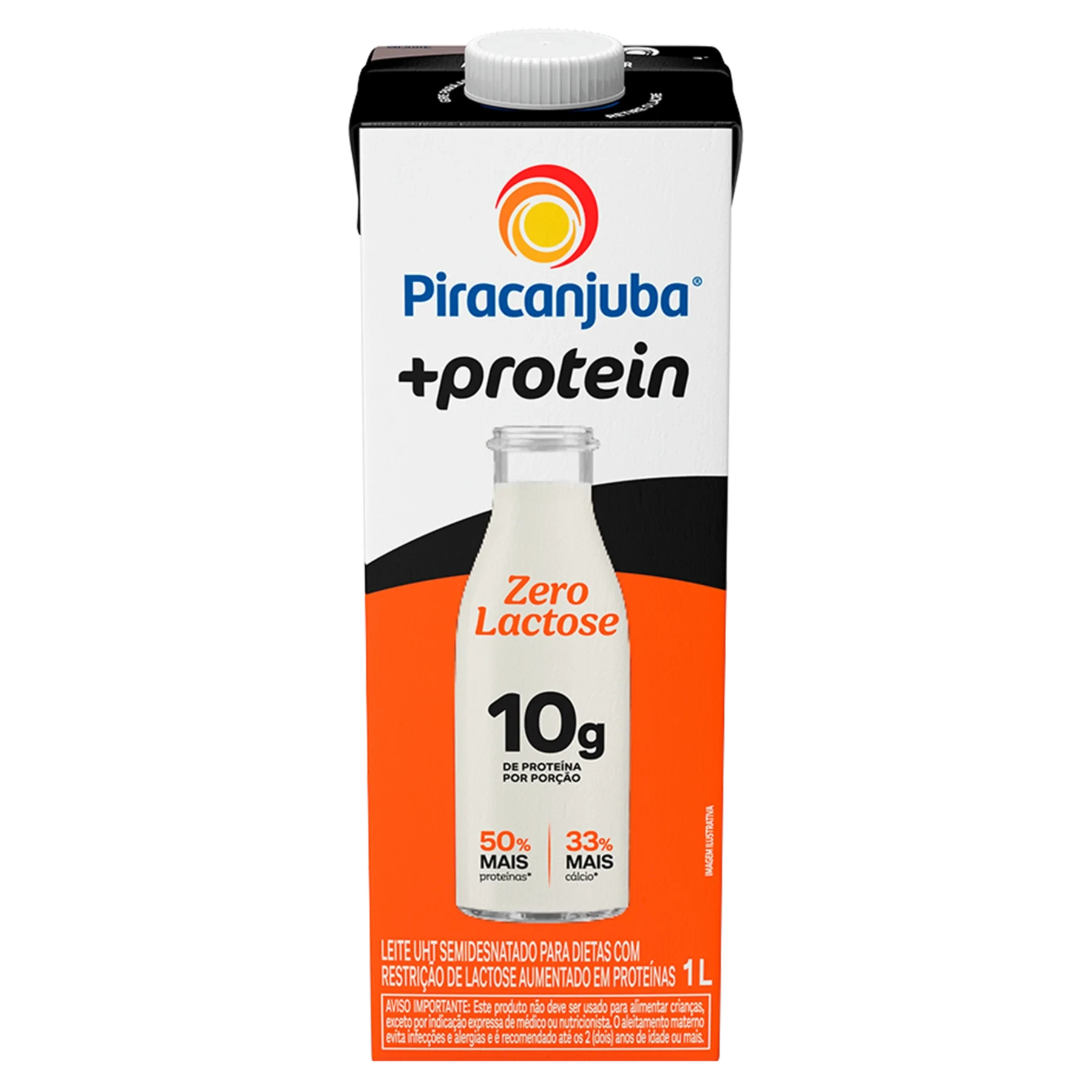 Leite Piracanjuba 1lt uht zero lactose +protein 10g