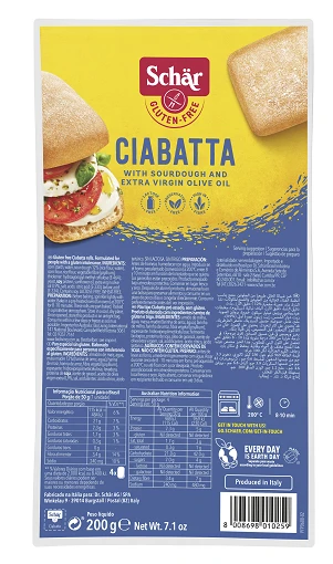 Pao Ciabatta Schar 200g s Gluten