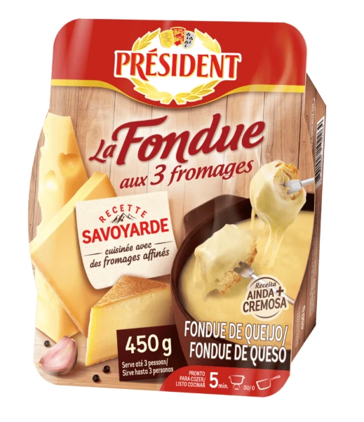 Fondue President 450g 3 Queijos