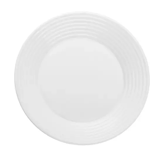 Prato Fundo Lyor De Vidro Opalino Harena Branco 23Cm und